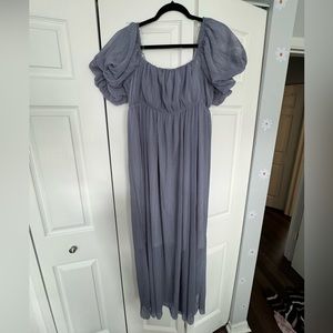 Blue long boutique dress